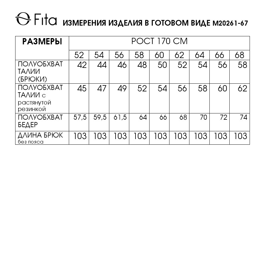 Брюки ФИТА 20265